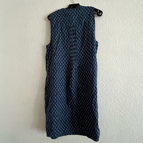 NWT Faherty Isha Dress in Blue Gobi Floral Print Linen Blend Small - Picture 5 of 8
